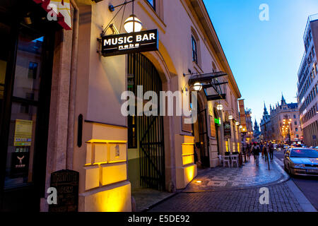 Prague Music bar NEBE, Czech Republic Stock Photo