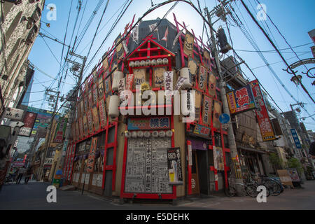 shops and architecture in Dotonbori Stock Photo