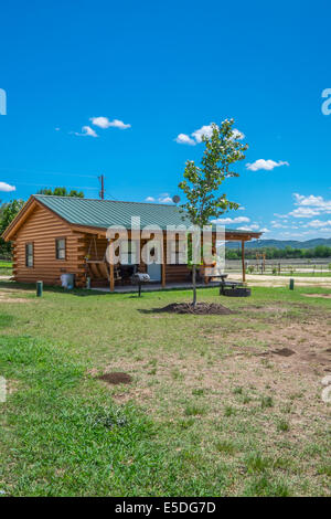 USA, Texas, Log home cabin Stock Photo