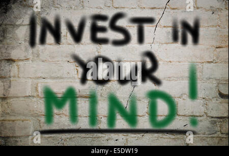 Invest In Your Mind Concent Stock Photo
