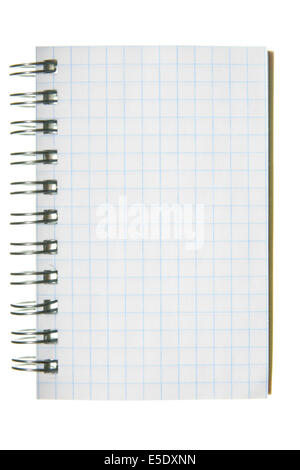 Blank spiral notebook isolated over the white background Stock Photo