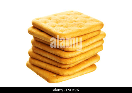 Stack of cookies isolated over the white background Stock Photo