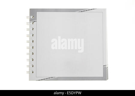 Blank notebook isolated over white background Stock Photo