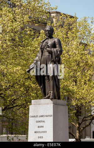 Statue of General Sir Charles James Napier, a general of the British Empire and the British Army's Commander-in-Chief in India Stock Photo