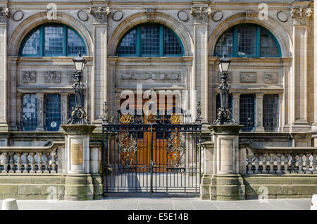 Central Library in Edinburgh, opened in 1890, was the first public library building in the city. Stock Photo