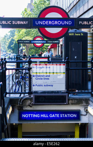 Notting Hill Gate underground station in London, UK Stock Photo - Alamy