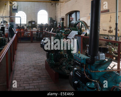 Power Hall of National Waterways Boat Museum Ellesmere Port Cheshire home to nation's collection Canal river waterway history Stock Photo