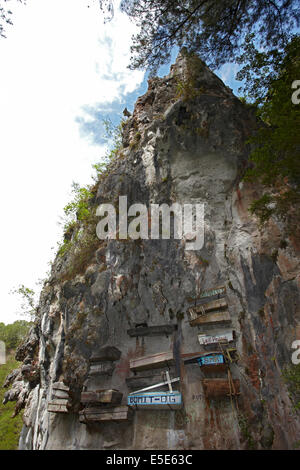 Hanging coffins Sagada, Philippines Stock Photo