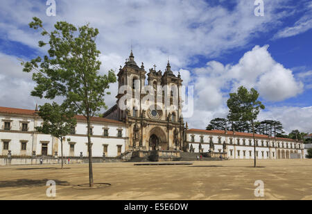 Alcobaça Monastery a UNESCO listed World Heritage Site. This Mediaeval Roman Catholic Monastery located in the town of Alcobaça in Portugal Stock Photo