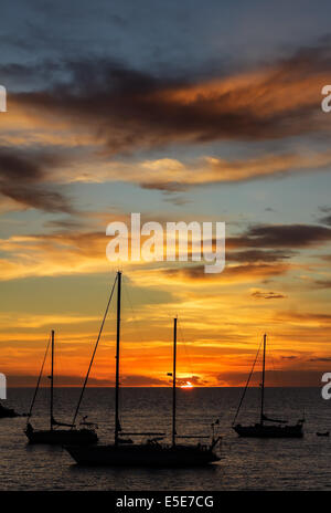 Sunset on the beach - Canary Islands Stock Photo