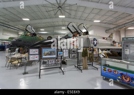 Inside exhibits at Wings of Eagles Discovery Center aviation museum in Horseheads near Elmira New York Stock Photo