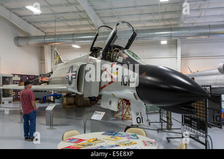 Inside exhibits at Wings of Eagles Discovery Center aviation museum in Horseheads near Elmira New York Stock Photo