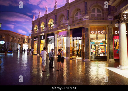 The Forum Shops at Caesars a shopping mall connected to Caesars Palace on the Las Vegas Strip in Las Vegas, Nevada. The mall was Stock Photo