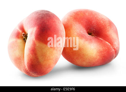 ripe fig peach isolated on white background Stock Photo