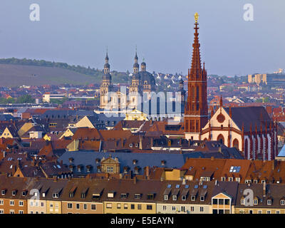 View to Collegiate church Haug with St. Mary's Chapel in Würzburg, Germany Stock Photo