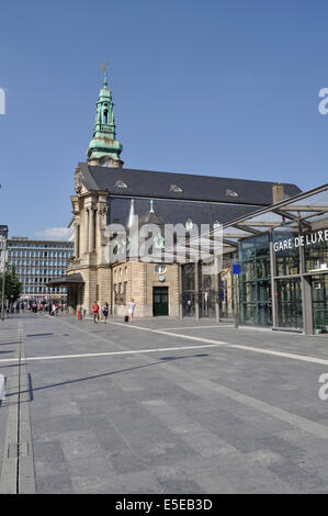 Entrance to Luxembourg railway station. Stock Photo