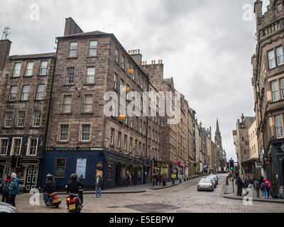 Crossing of the Royal Mile with St Mary's Street Stock Photo