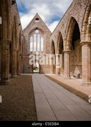 Interior of the bomb damaged Royal garrison Church, Old Portsmouth, England Stock Photo