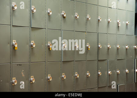 lockers in a school Stock Photo