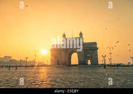 The Gateway of India in Mumbai at dawn, Maharashtra, India Stock Photo