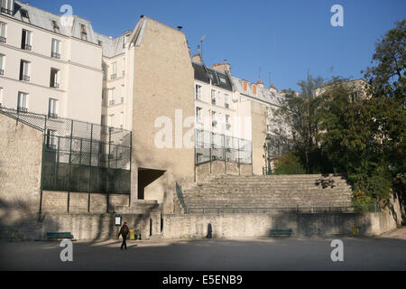 France, paris 5e, arenes de Lutece, vestiges, histoire medievale, Stock Photo