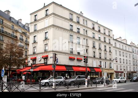 France, Ile de France, paris 15e arrondissement, place cambronne, angle avec la rue fremicourt, Stock Photo