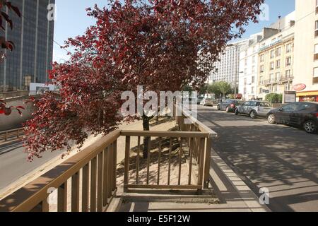 France, paris 15e arrondissement, place bienvenue, difference de niveau entre les rues, tunnel, avenue du maine, Stock Photo