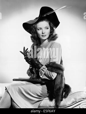 GENE TIERNEY (1920-1991) US film and stage actress about 1941 Stock Photo