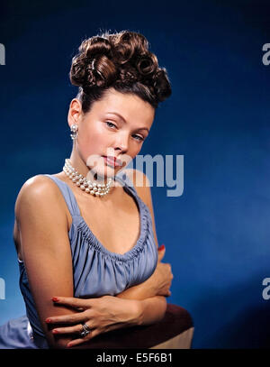 GENE TIERNEY (1920-1991) US film and stage actress about 1945 Stock Photo