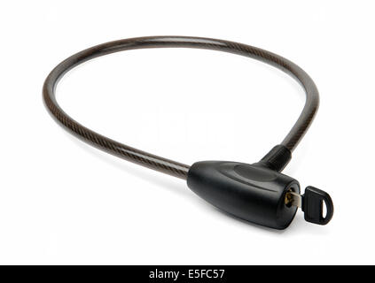 Bicycle lock on a white background Stock Photo