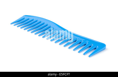 Blue comb on a white background Stock Photo