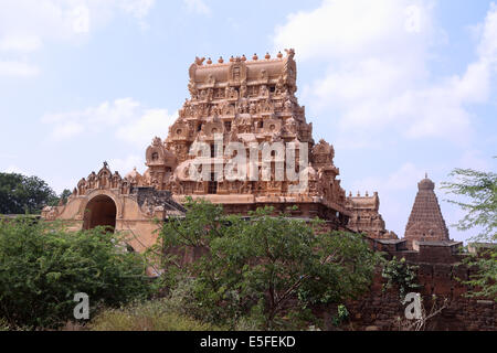 Brihadeshwara Temple, Raja Rajeswara Temple, Rajarajeswaram, Periya Kovil, Peruvudaiyar Kovil, Thanjavur, Tamil Nadu, India Stock Photo