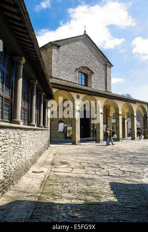 Tuscany La Verna (AR): Major Basilica dedicated to Our Lady assumed - Major Basilica of Madonna Assunta Stock Photo