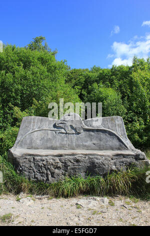 Peregrine Falcon Seat Design at Warton Quarry, Lancashire, UK Where This Bird Of Prey Regularly Nests Stock Photo