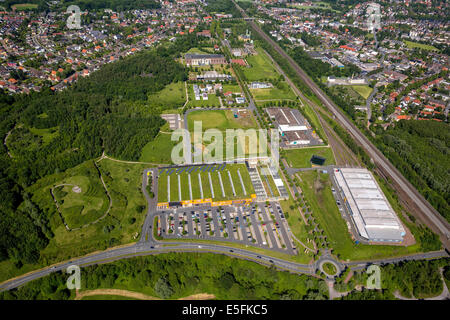 Aerial view, Eco-Center NRW, Hamm, Ruhr district, North Rhine-Westphalia, Germany Stock Photo