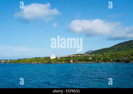 View of Asinara island from the sea, Sardinia, Italy Stock Photo