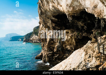 Trail to grotta del Bue Marino in Cala Gonone, Sardinia, Italy Stock Photo