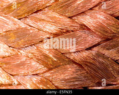 Copper mesh Stock Photo