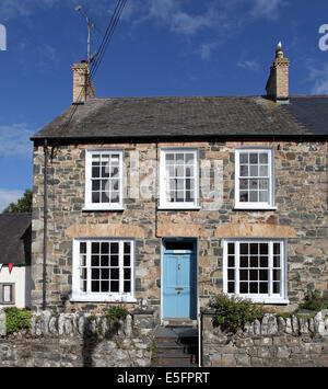 Traditional stone cottage with Welsh slate roof at Llanfihangel-Y ...