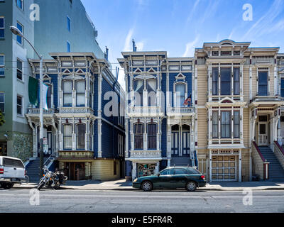 Painted Ladies victorian houses in San Francisco, USA Stock Photo