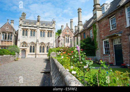 14th century Vicars' Close Wells Somerset England, the oldest residential street in Europe Stock Photo