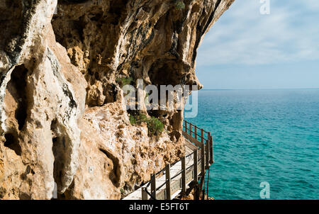 Trail to grotta del Bue Marino in Cala Gonone, Sardinia, Italy Stock Photo