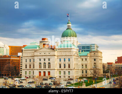 Indiana state capitol building in Indianapolis Stock Photo