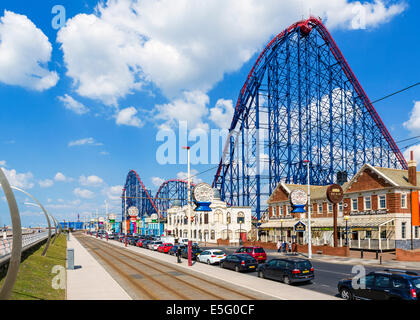 The Big One roller-coaster at the Pleasure Beach amusement park, Blackpool, Lancashire, UK Stock Photo