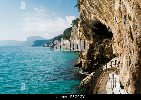 Trail to grotta del Bue Marino in Cala Gonone, Sardinia, Italy Stock Photo