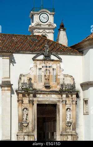 Portugal, the Beira Litoral, Coimbra, The Porta Ferrea doorway at Coimbra university Stock Photo