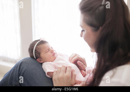 Mother with daughter (0-1 month) Stock Photo