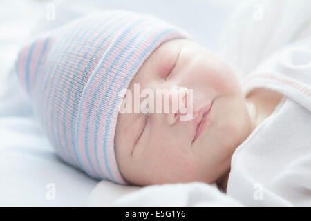 Close-up view of sleeping baby (0-1 month) Stock Photo
