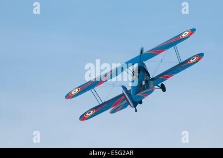 Old french trainer biplane Stampe SV-4c, France Stock Photo
