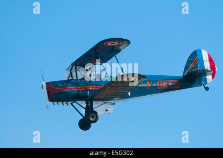 Old french trainer biplane Stampe SV-4c, France Stock Photo